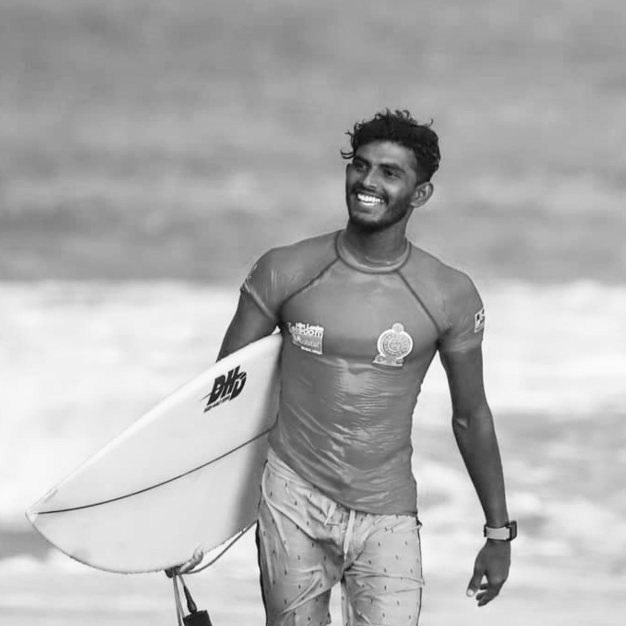 Arugam Bay surf lessons with Babu, portrait of surf instructor Babu 