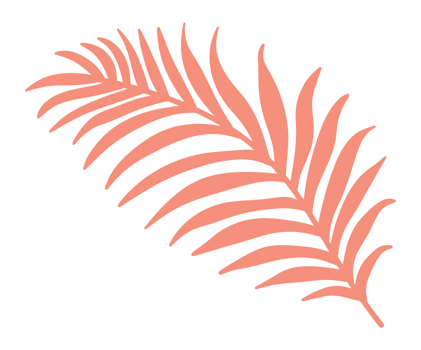 GTP palm leaf logo peach