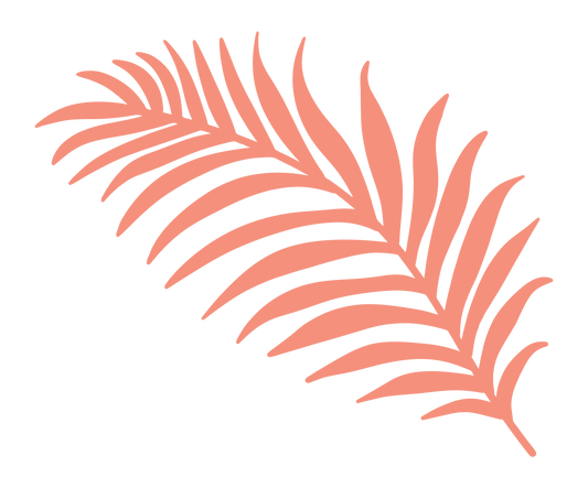 GTP palm leaf logo peach