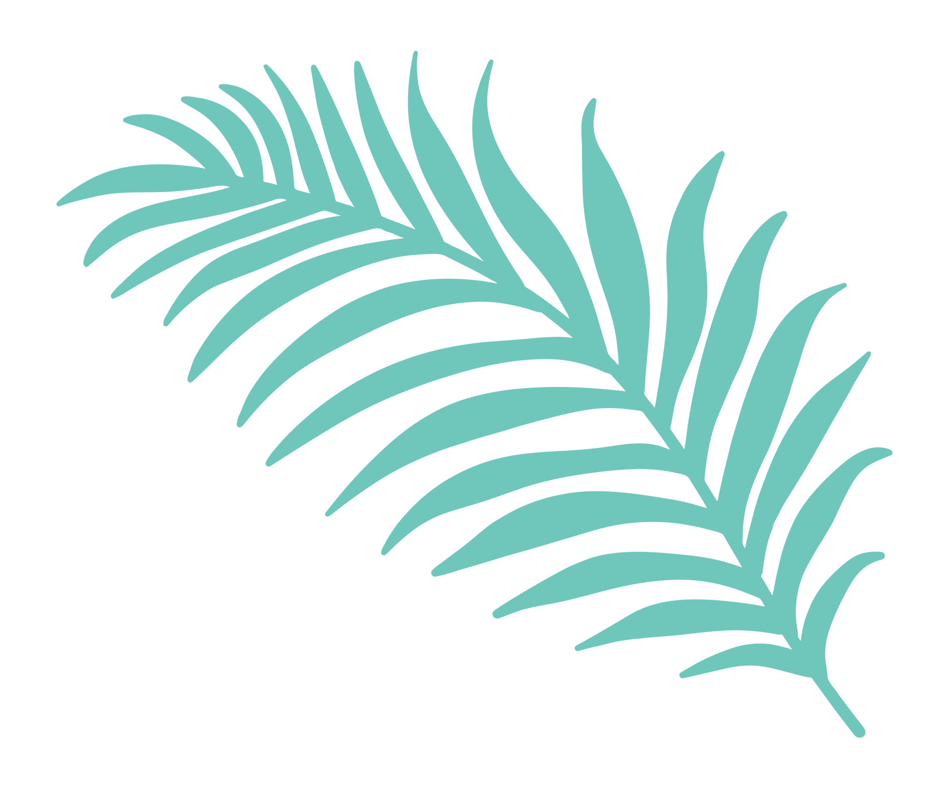 GTP palm leaf logo turquoise