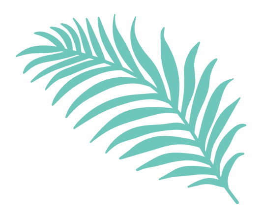 GTP palm leaf logo turquoise