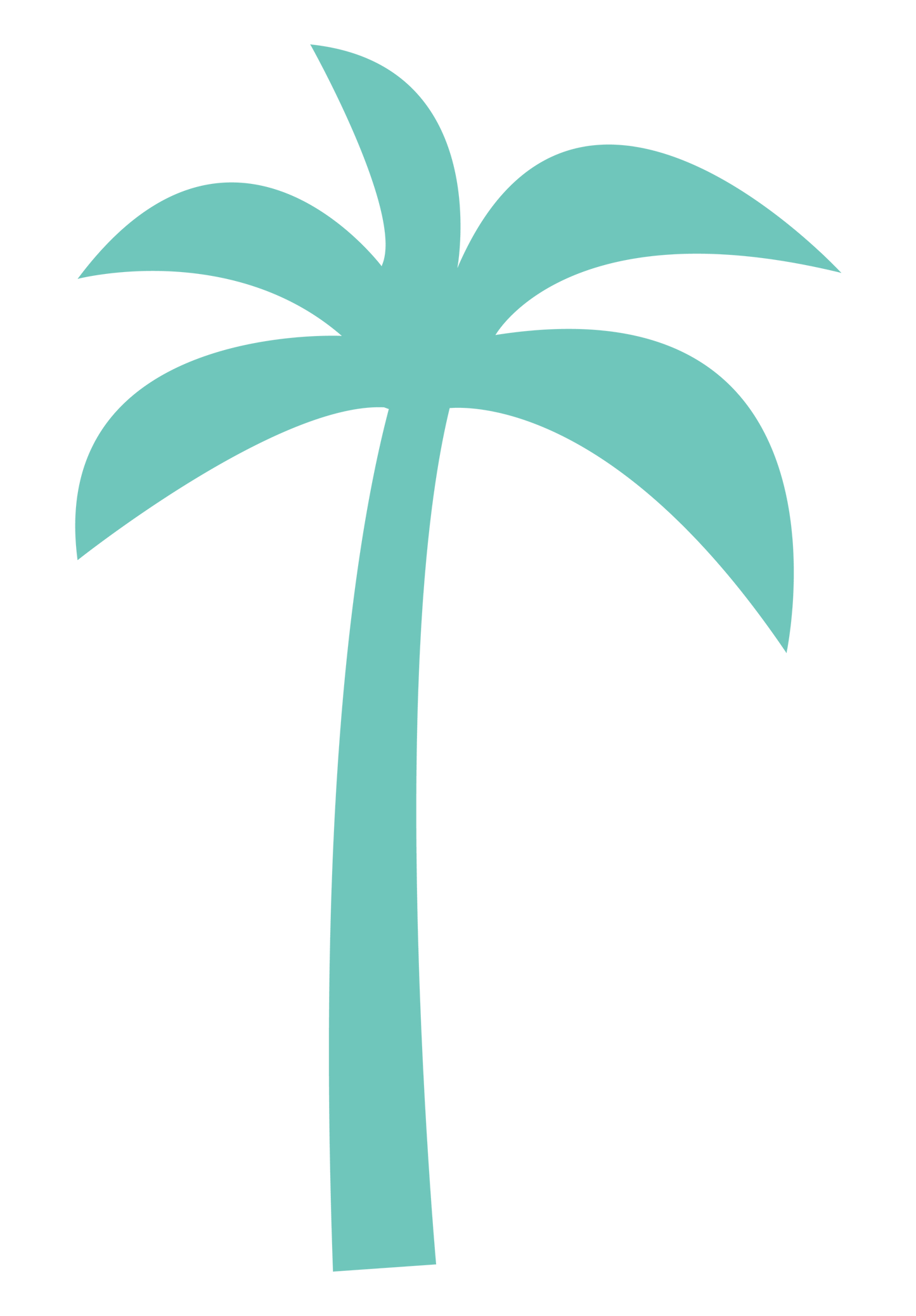 GTP palm tree image turquoise