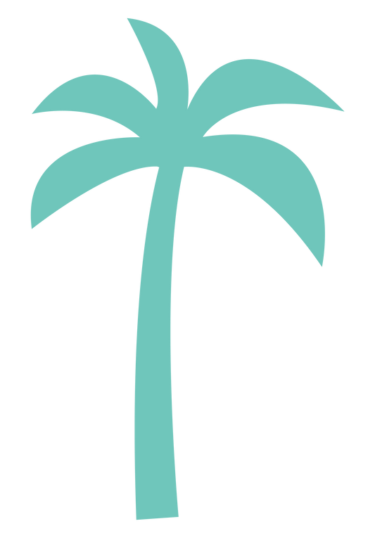 GTP palm tree image turquoise