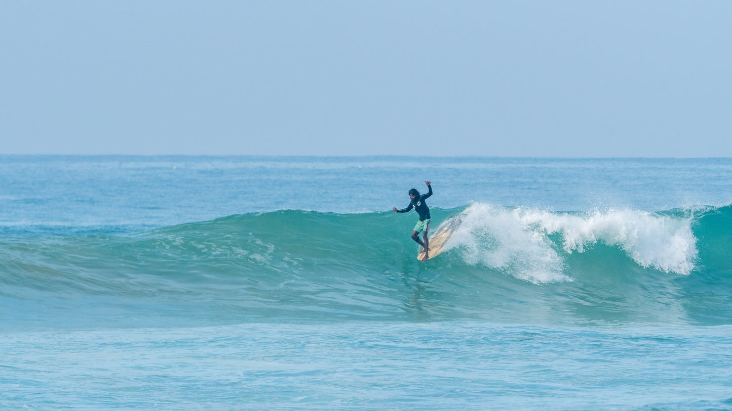 Weligama surf lessons with Hasanka, photo of surf instructor Hasanka surfing 