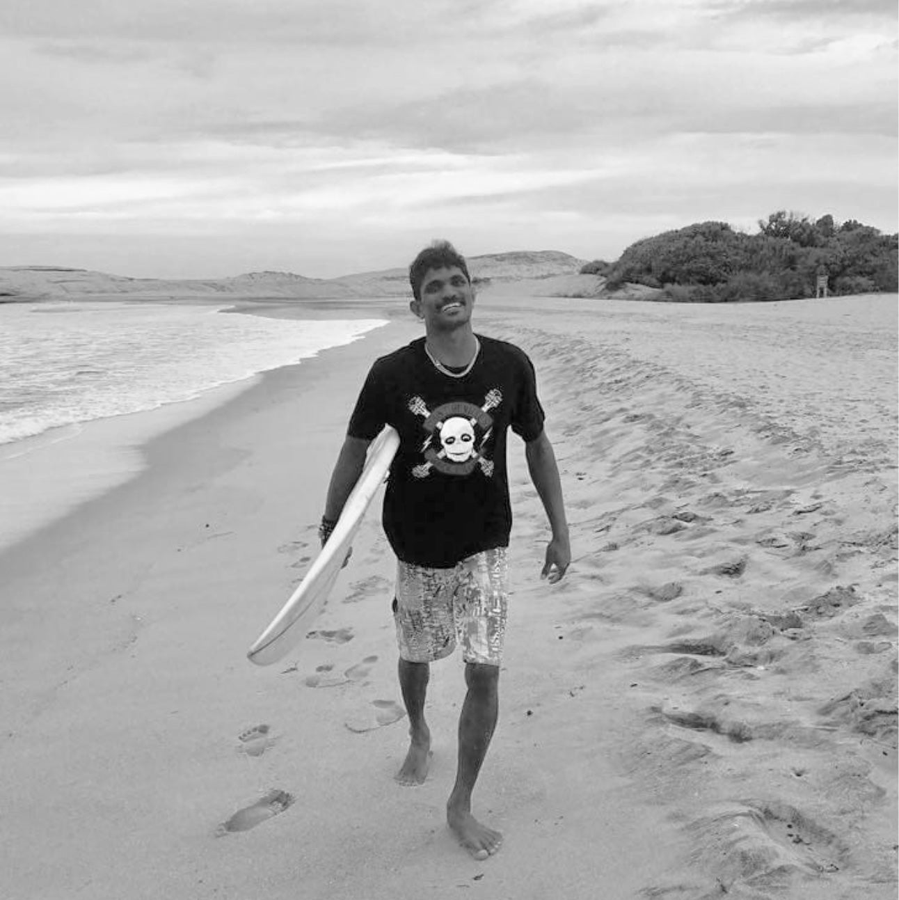 Arugam Bay surf lessons with Kannan, portrait of surf instructor Kannan