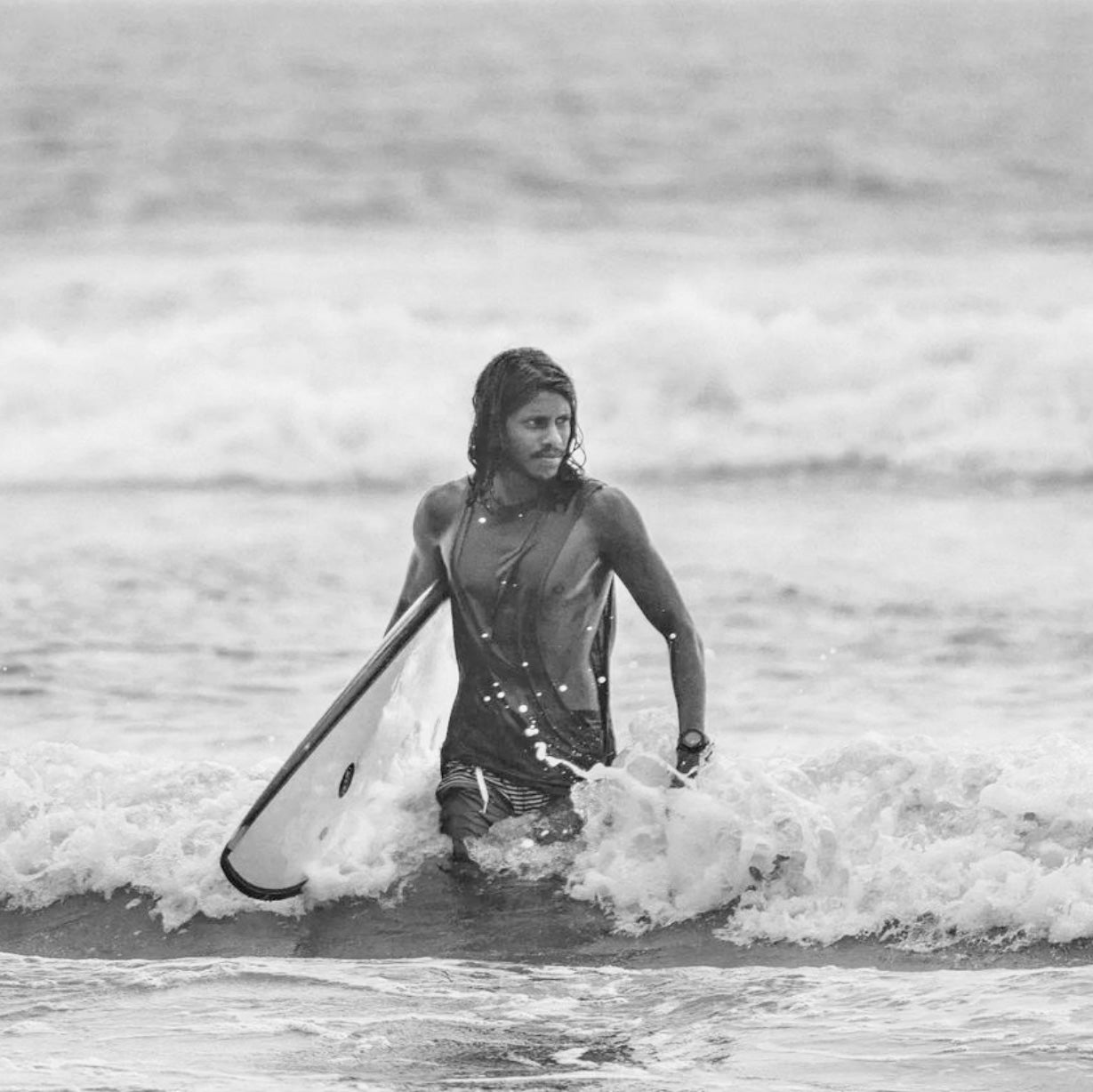 Weligama surf lessons with Rashmika, portrait of surf instructor Rashmika