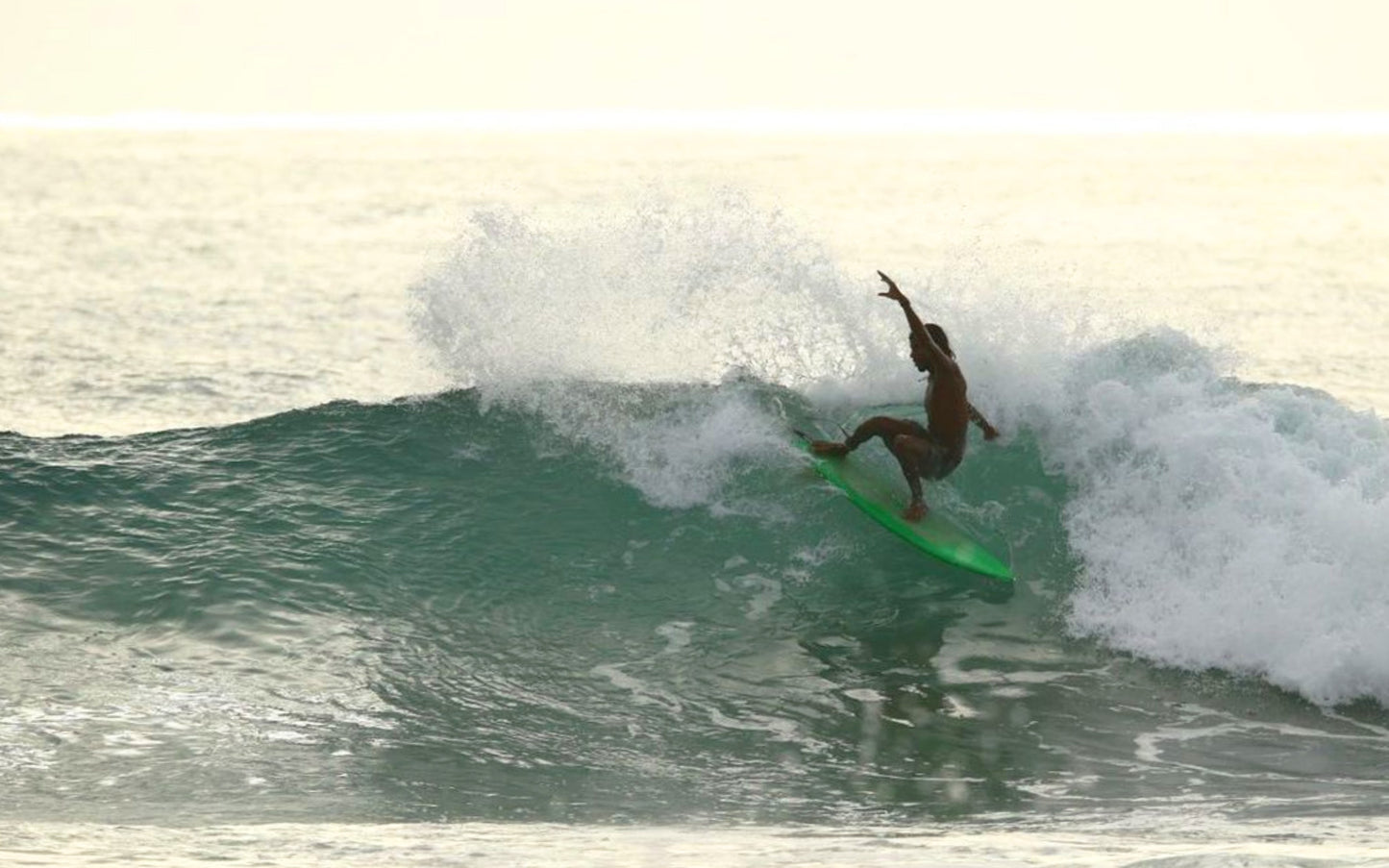 Weligama surf lessons with Rashmika, photo of surf instructor Rashmika surfing 