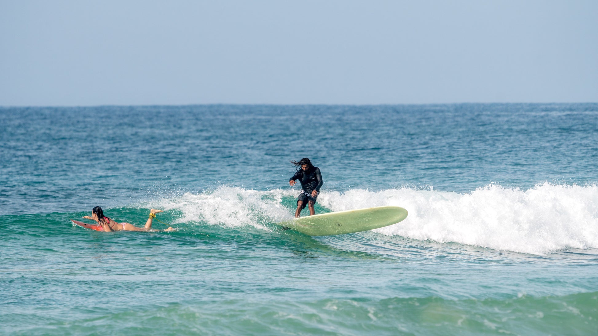 Weligama surf lessons with Shohan, photo of surf instructor Shohan surfing 